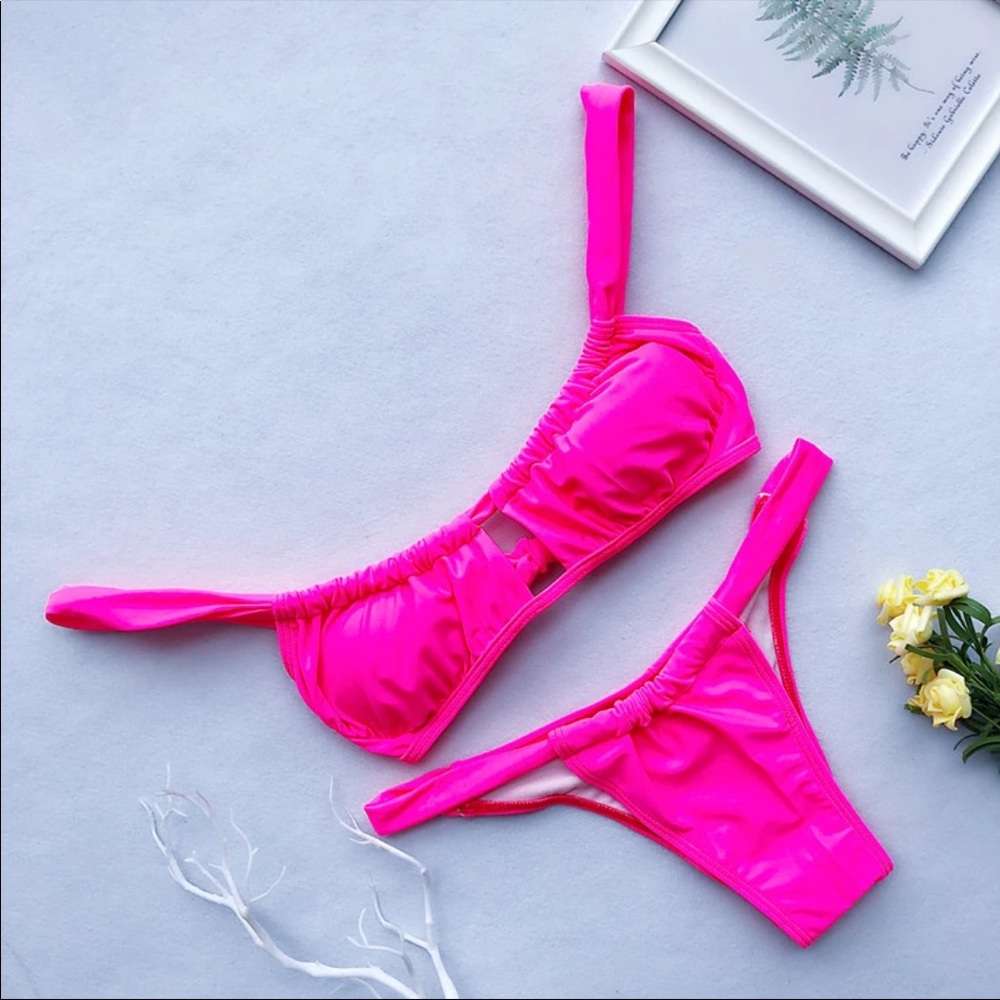 Hot pink bikini set